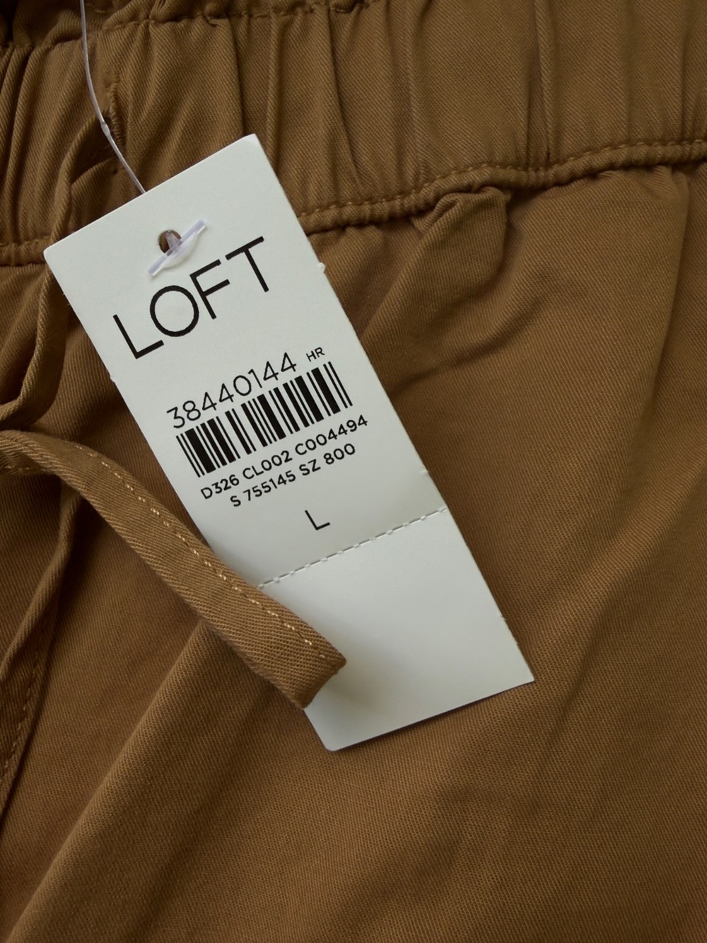 Loft Wide-Leg Drawstring Pants in Camel - Picture 8 of 8